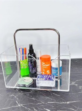 桌面亚克力收纳架厨房多功能架子金Q属台面饮料置物架