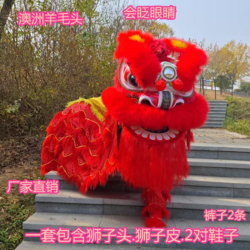 舞龙舞狮道具整套舞狮子佛山舞狮醒狮用品南狮醒狮头成人全套双人