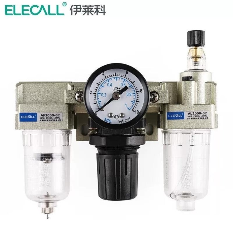伊莱科伊莱科气h动三联件气源处理器调压阀过滤器油雾器AC2000-02