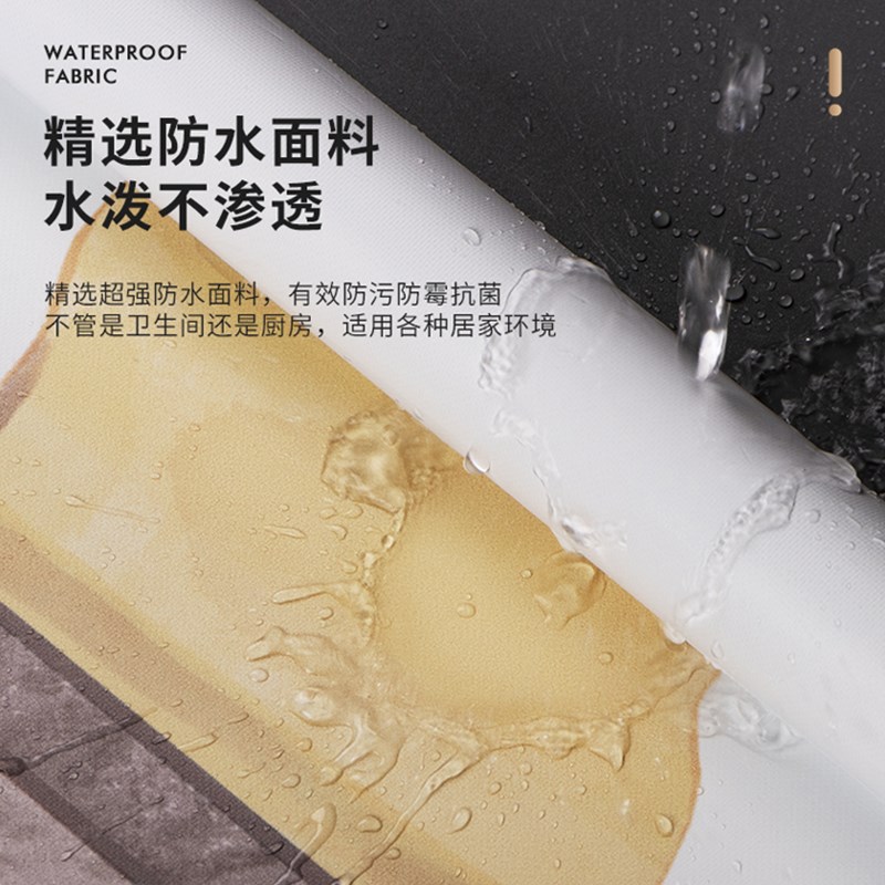 升降手拉卷帘f卫生间窗户遮光防走光Dins厨房免打孔安装窗帘拉卷