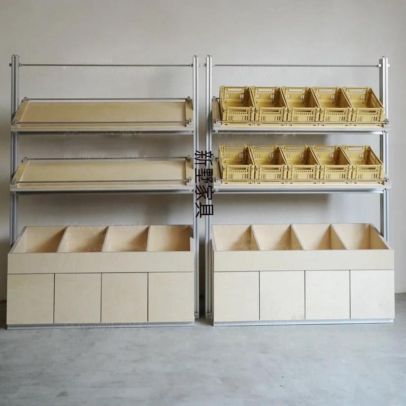 简约铝型材中岛货架陈列展示柜多层海洋板隔O断层架产品收纳置物