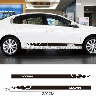适用于雷诺Renault达西亚 Logan汽车 贴纸 改装车身侧裙车贴拉花