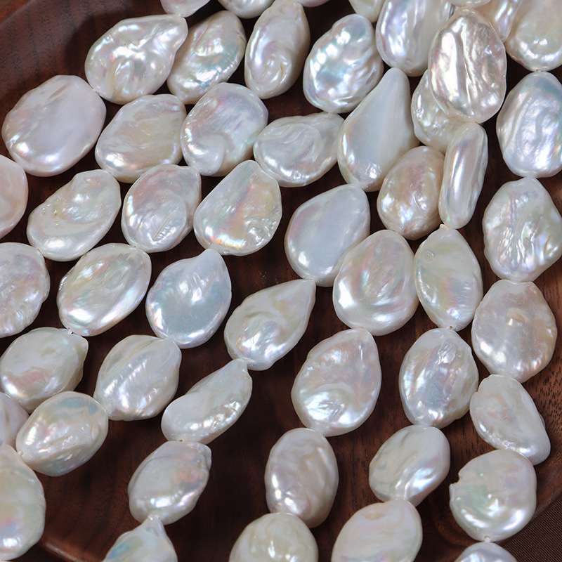 15mm随形大纽扣巴洛克天然淡水珍珠异形珠diy散珠饰品材料现货