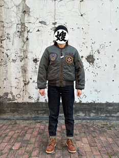 东大院飞虎队鲨双面呢重磅飞行夹克