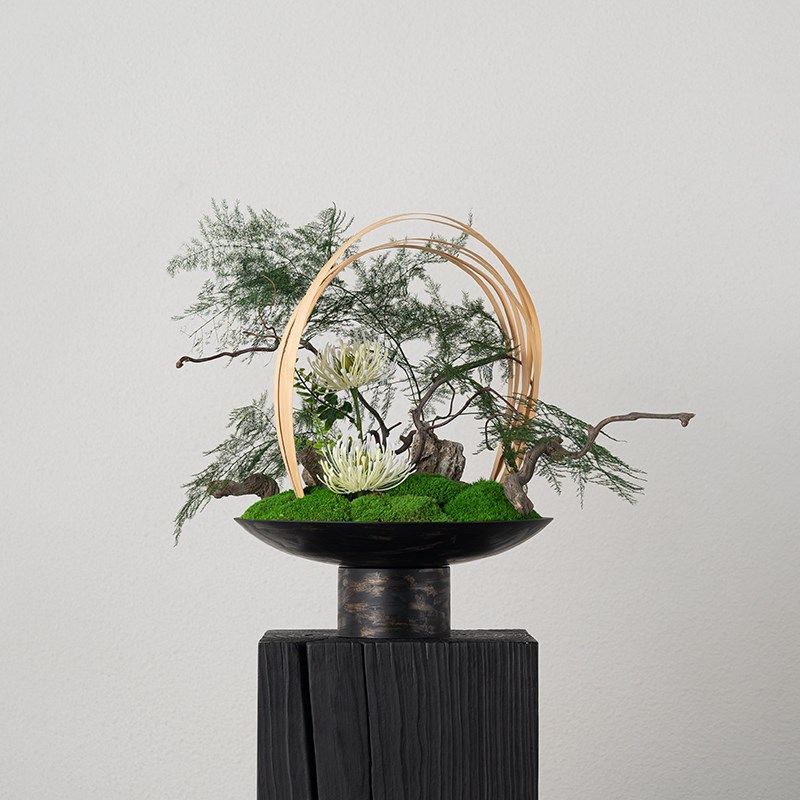 Rzoned 新中式仿真花艺样板间餐厅茶几茶室桌面摆件植物装饰品盆,家居饰品,仿真植物盆景,淘宝优惠券,粉丝福利购,淘宝优惠卷