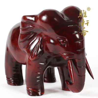 红木雕刻实木大k象摆件 木象花梨木质配对家居玄关工艺品摆设