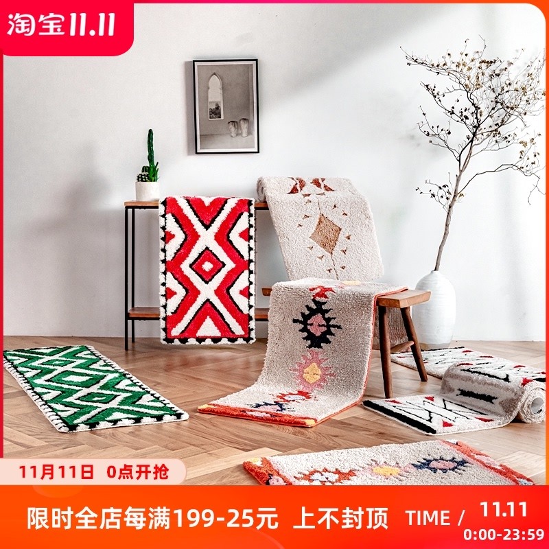 视觉味道 入户门口防滑地垫insC风卧室卫生间浴室吸水脚垫可机洗