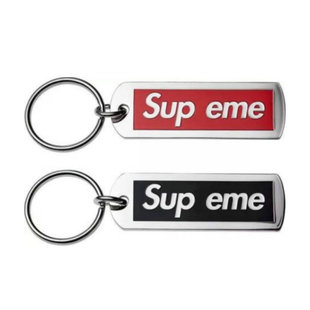 Sup eme 14ss Metal Tag Keychain box logo金属钥匙扣潮流铁牌子