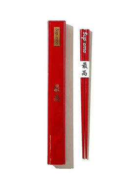 SUP EME 17FW chopsticks 中国红 红色筷子 中文最高礼盒潮流摆件