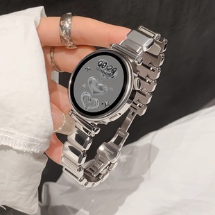 适用华为gt6手表带创意gt5小方糖金属华为gt4智能高级腕带gt3pro蝴蝶扣荣耀magic2运动小香风透气41mm男女款