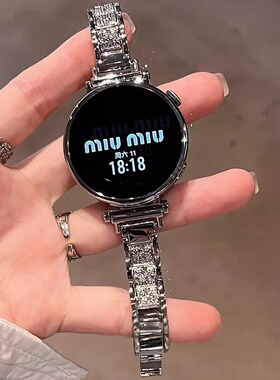 知了兔适用华为GT6表带gt5女款手表表带watch5/4pro新款满钻金属腕带41mm荣耀创意新gt4高级时尚watch3女款