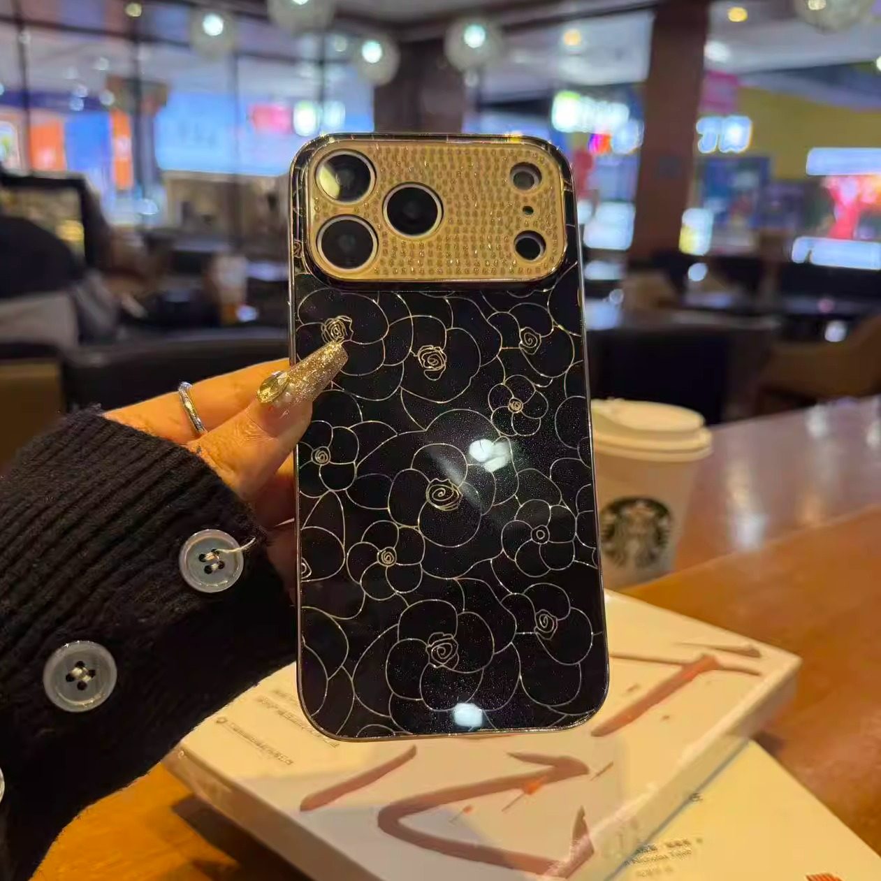 知了兔适用于苹果17promax手机壳新款iphone16pro高级感山茶花15pro全包14pro保护套13promax防摔钻框12女款,3C数码配件,手机保护套/壳,淘宝优惠券,粉丝福利购,淘宝优惠卷