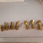 纯铜制轮胎充气夹头 气门嘴充气管 汽车气压表打气嘴胎压表夹气嘴