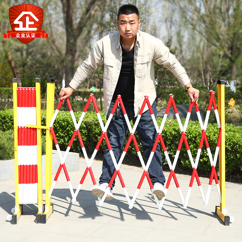 工地伸缩围栏工程施工围挡安全警示隔离栏杆可移动折叠防护栏栅栏