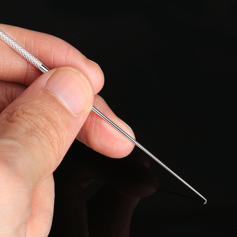 专业耵聍钩采耳工具不锈钢耳钩掏硬耳屎防滑耳起耳钩针掏耳朵神器
