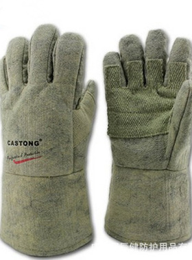 卡斯顿ABG-5T-34隔热手套 绿色防火阻燃手套 500度耐高温手套批发