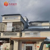中式 饰塑料小青瓦L古建仿古瓦假门头围墙 树脂瓦片一体屋檐屋顶装