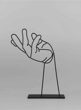 线Z00654Z毕加索女性物人x创意金属摆件家居饰品简约黑色艺术条抽