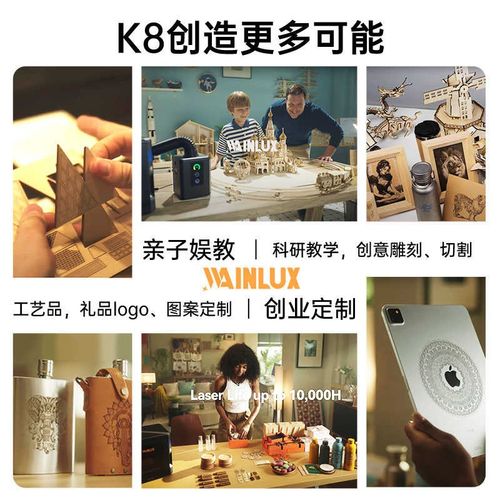 wainlux小型激光雕刻机切割机便携式台式打J标机logo全自动刻字DI