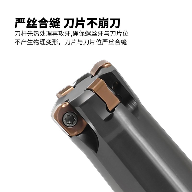 数控快进给d铣刀杆EXN02R加工中心双面刃LNMU0202铣刀片抗震铣刀