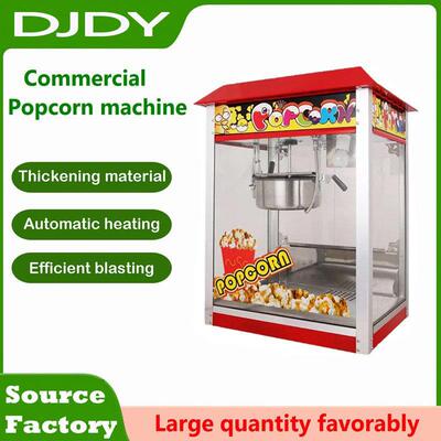 跨境Popcorn Machine不锈钢商用爆米花机耐高温防粘锅 爆谷机摆摊