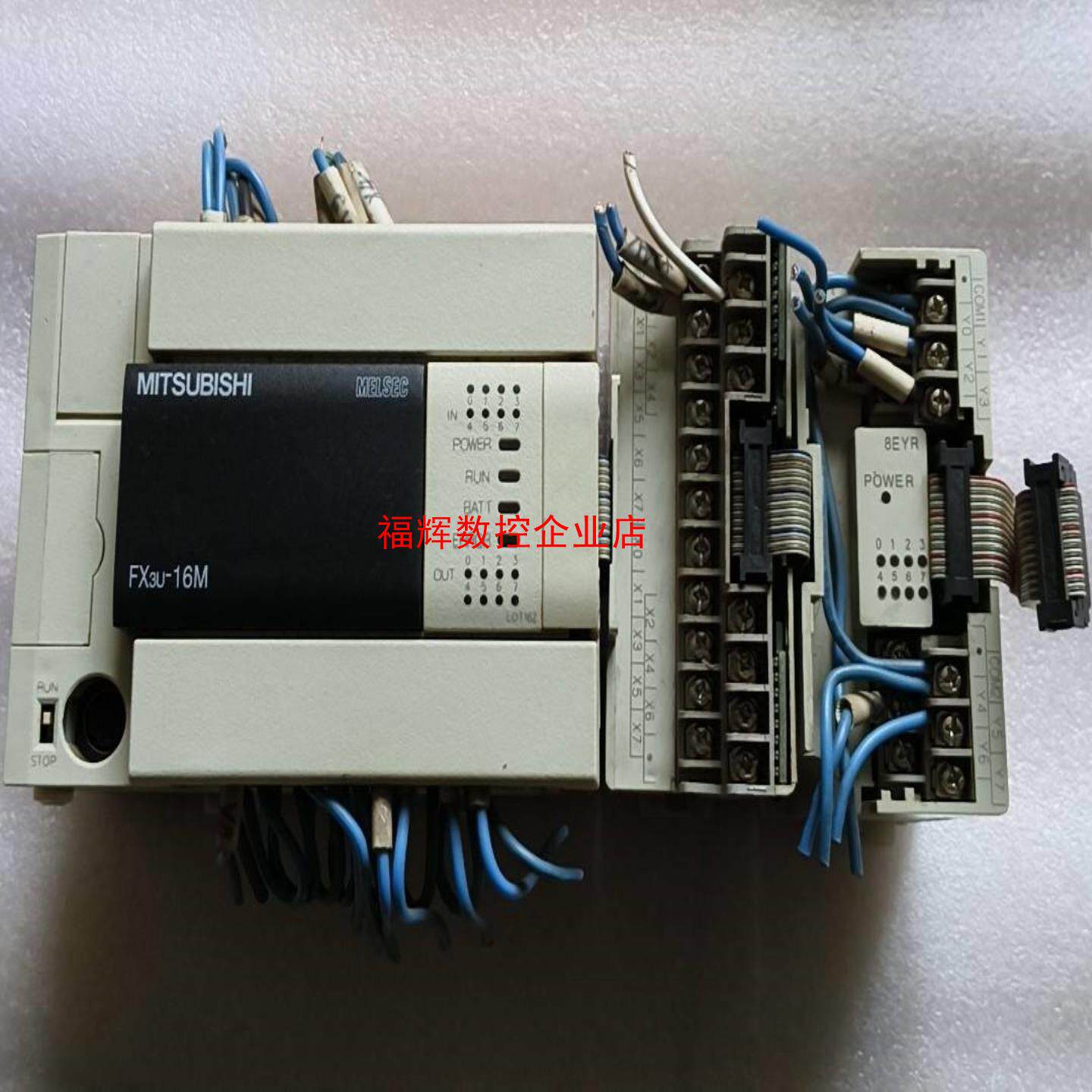 二手拆机三菱PLC一套型号FX3U-16MRES-A加【询价】