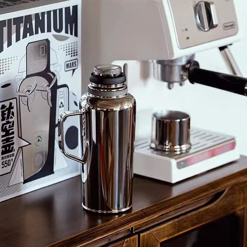 素语新款钛空壶保温瓶550ml焖茶壶H温度计车载便携户外茶具泡茶