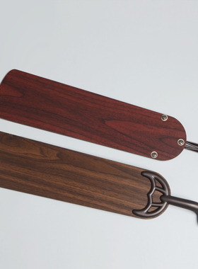 黑色复古吊扇灯欧式仿古木叶电扇灯餐厅风扇O灯美式田园带灯吊扇