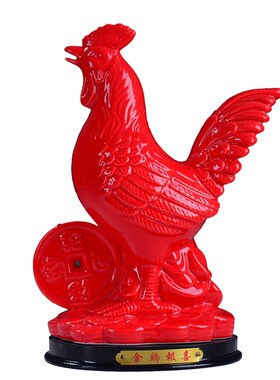 红色陶瓷马摆件十二12生肖马y瓷器工艺品招财客厅风水家居饰品摆