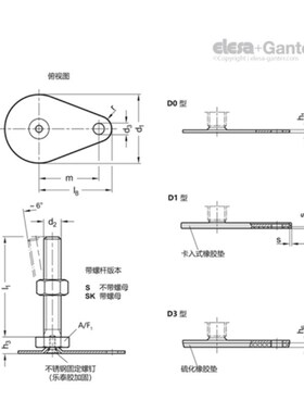 Elesa+Ganter伊莉莎冈特 GN 43 水平X支脚 (9)