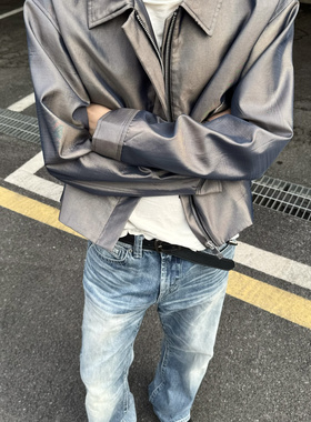 SHIIN 'Pearl' 日本进口面料短宽廓形珠光夹克