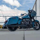 KW哈雷用旅行改装 电镀q尾段排气管公路大道滑翔黑色圆形尾喉排气