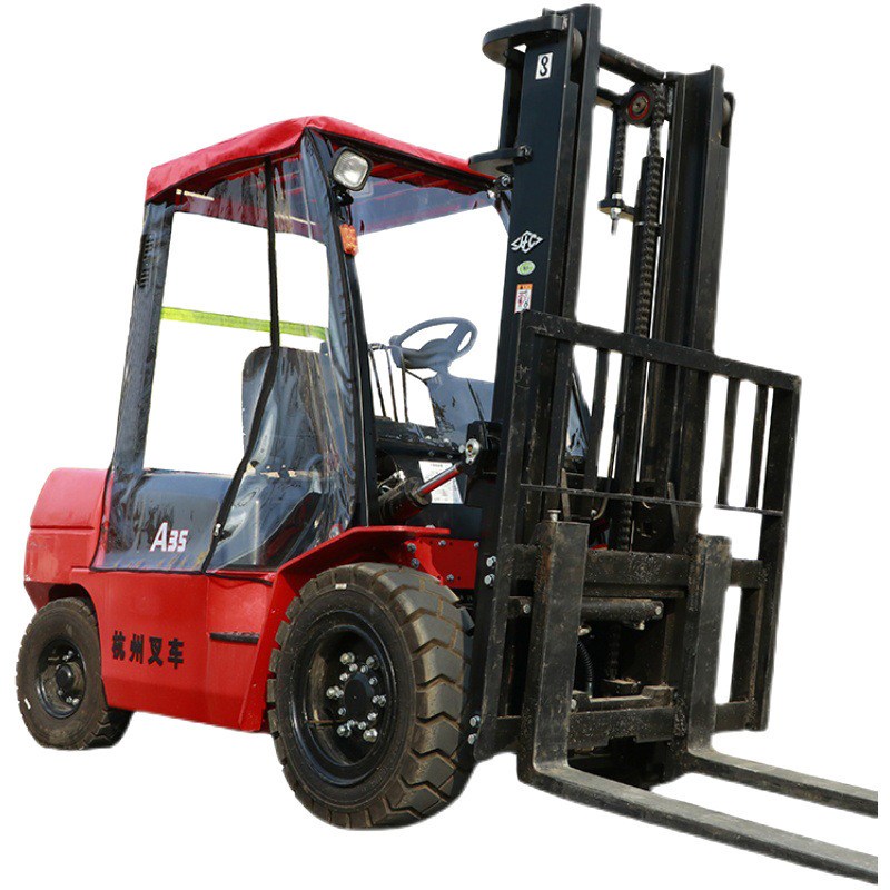 全包叉车加厚挡风罩铲车挡雨棚电动合力车顶N杭叉遮阳卷帘叉车配