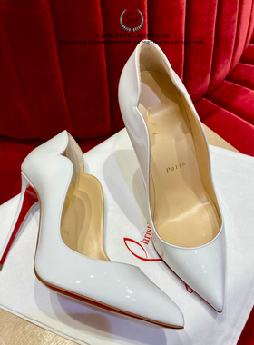 hot chick 100mm pumps patent calf  leather white high heels