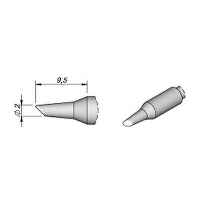 。JBC原装C245-905烙铁头405 102马蹄斜边形焊嘴PBC板无铅焊接维