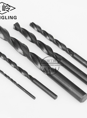 上岭直钻 黑色高速钢直柄麻n花钻头10.5 11 12.5 13 14 16 17 18m
