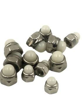 304不锈钢IN986尼龙自锁球923盖型螺母非金属装饰遮丑盖形螺帽