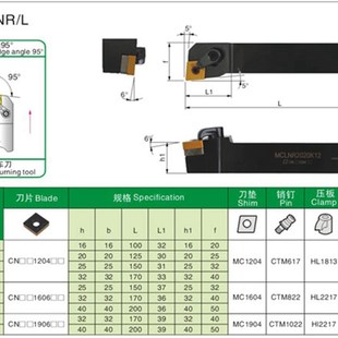 数控刀杆 3232P16 MCLNR 2525M16 4Z040R16 MCLNL 外圆