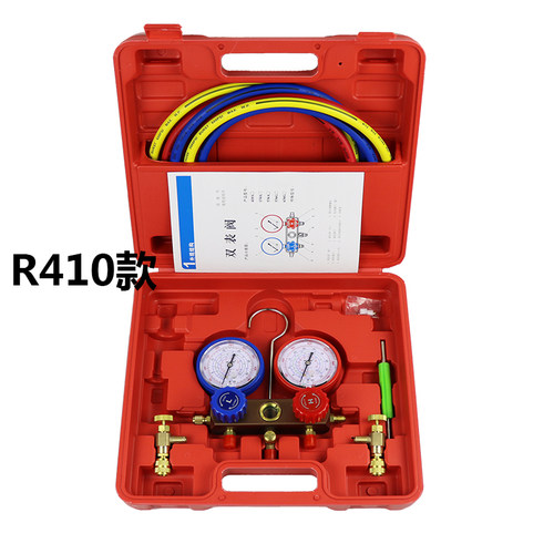 R22R410加氟表空调加氟工具套装制冷配件冰箱加液表冷媒压力表