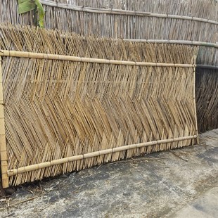 竹篱笆围栏墙篱笆竹栅栏竹屏风法式碳化竹篱笆花园围墙花园上海