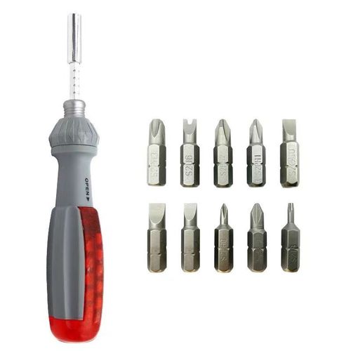 德国工艺棘轮两用螺丝刀双头十字一字迷你改锥伸缩省力日本工业级