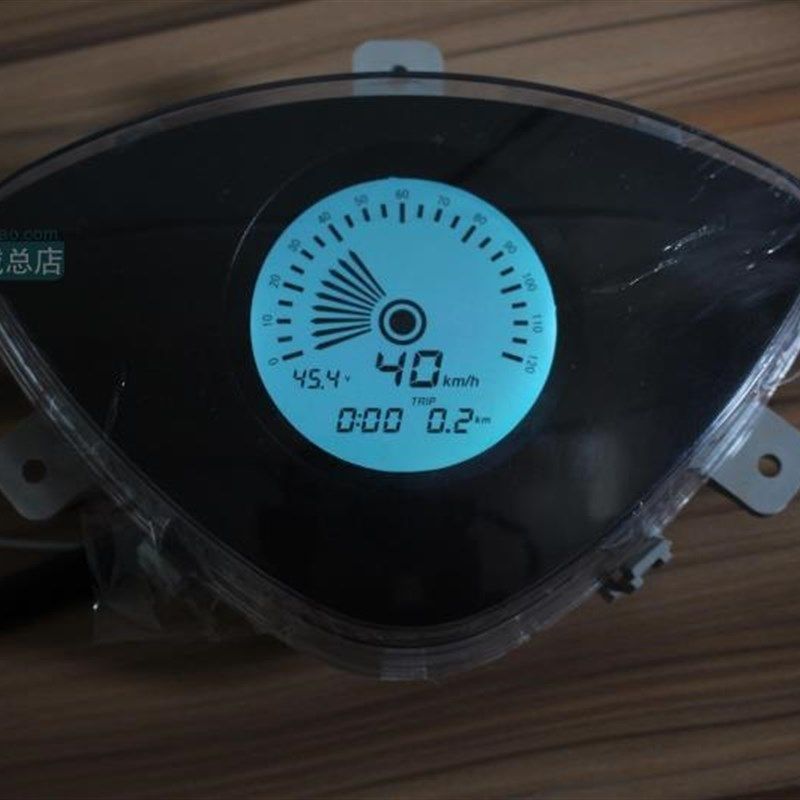 电动车液晶仪表码表鬼火二代代48-120v电压电量速度里程锂电改装