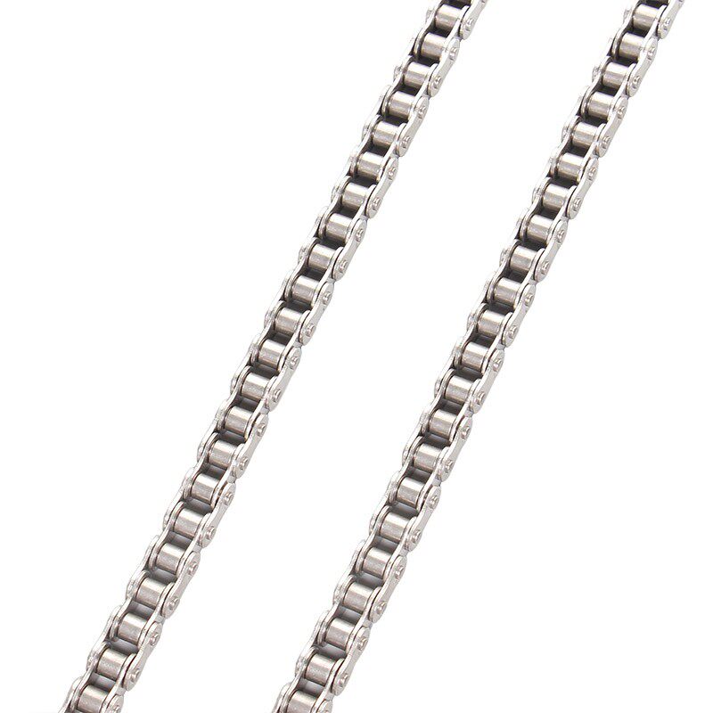 304不锈钢工业链条04C 06B 08B 10A 12A单双排传动滚子链 23456分