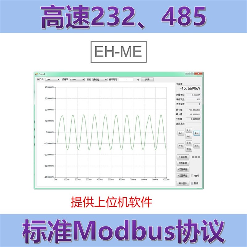 直流电压测量数字面板表高精度六位半采集变送器PLC可编程ME110