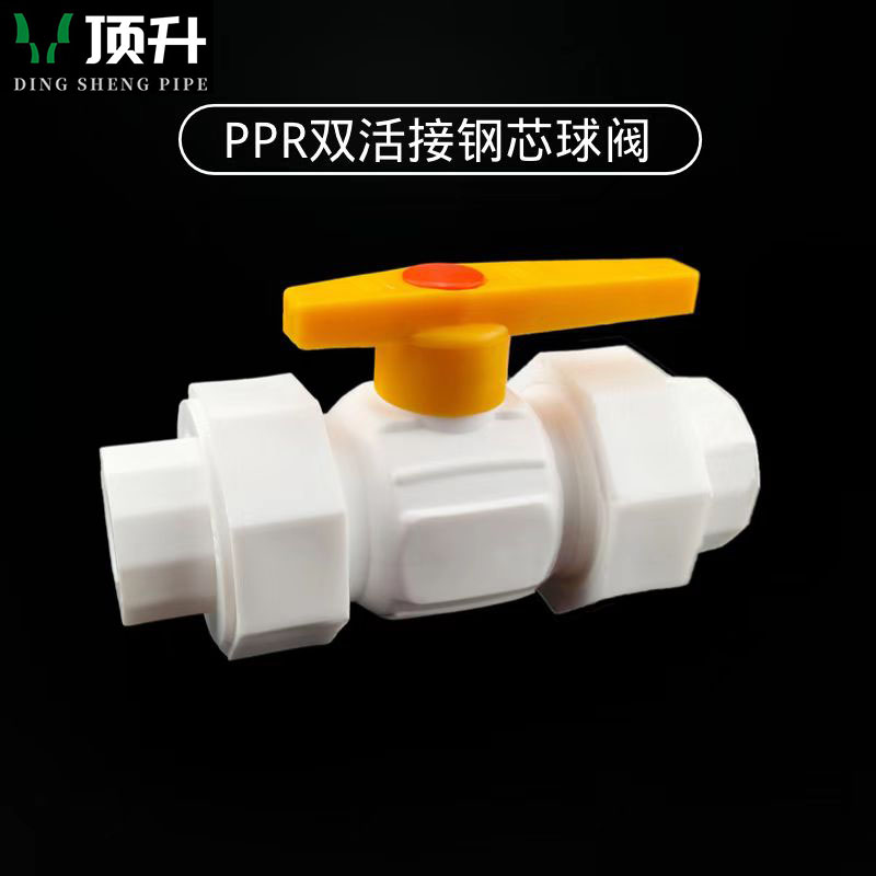 20PPR双活接钢芯球阀4分6分双活接接头塑料热熔水管配件管件阀门