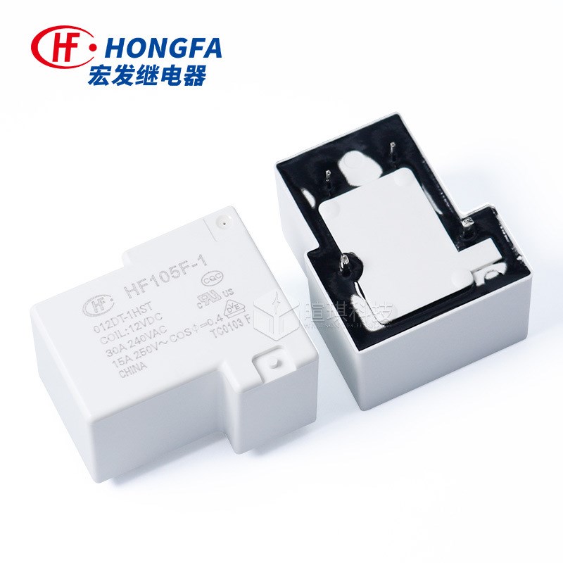 宏发继电器HF105F-1 JQX-1w05F-1 T90继电器5脚 30A40A功率继电器