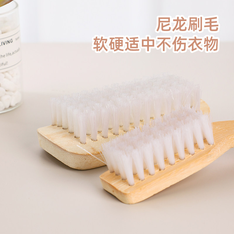 竹子硬毛刷鞋刷子家用耐用长柄多功能洗衣服老式运动专用木头板刷图片