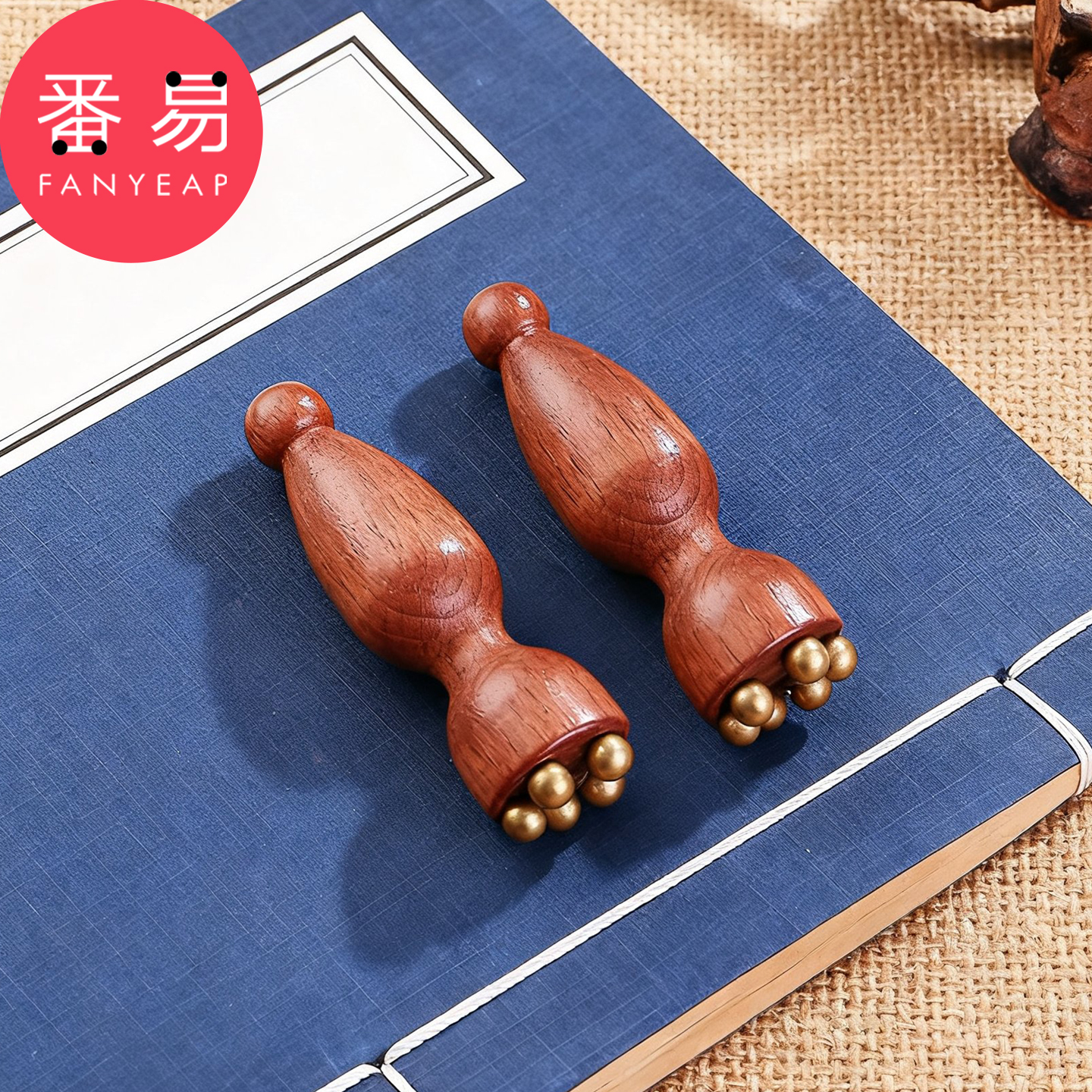 按摩器/眼部A1pq808-小莲蓬眼部按摩棒脸部面部拨筋棒双头经络刷