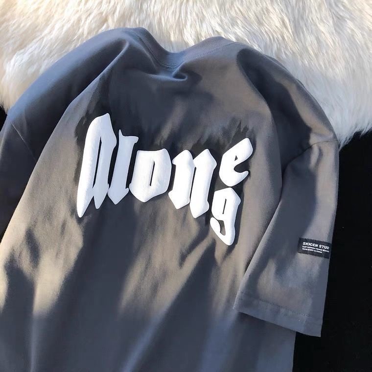 美式复古oversize字母短袖t恤新中式男女夏季宽松国潮街头风上衣,女装/女士精品,T恤,淘宝优惠券,粉丝福利购,淘宝优惠卷