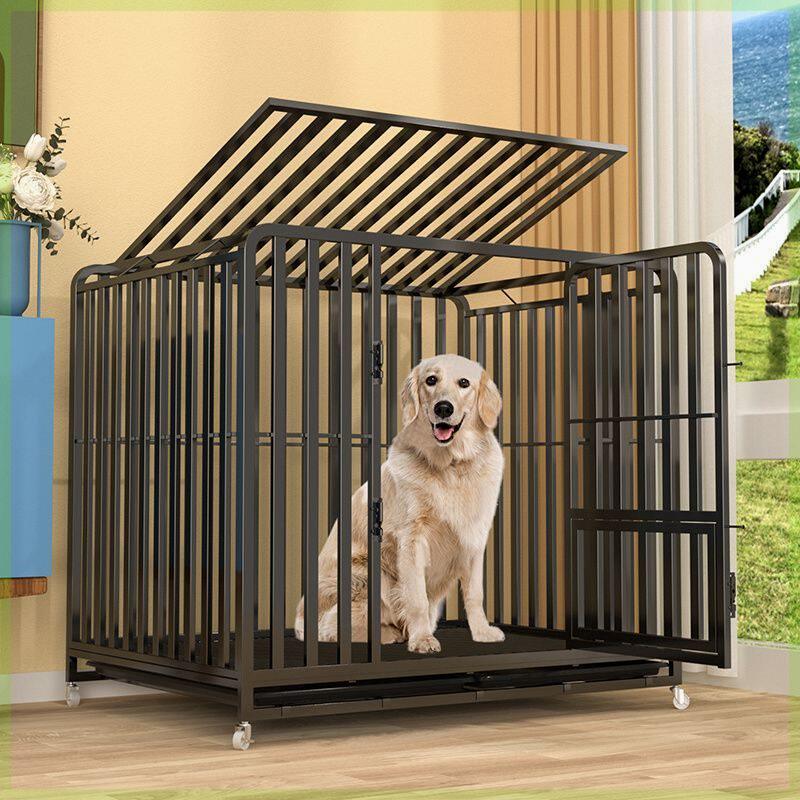 全管狗笼子大型犬中型犬狗笼金毛萨摩耶边牧拉布拉多室内狗笼大型